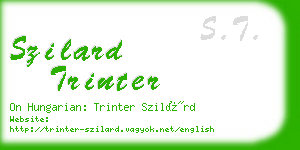 szilard trinter business card